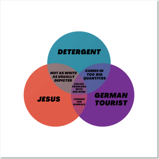 Venn Diagram Jesus Detergent German Tourist Posters and Art